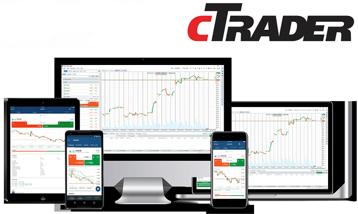 cTrader platform with ladder Depth of Market and detachable charts — FTMO Global platforms comparison