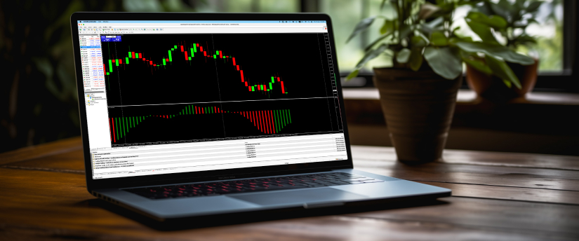 MT4 platform with charts and analysis tools